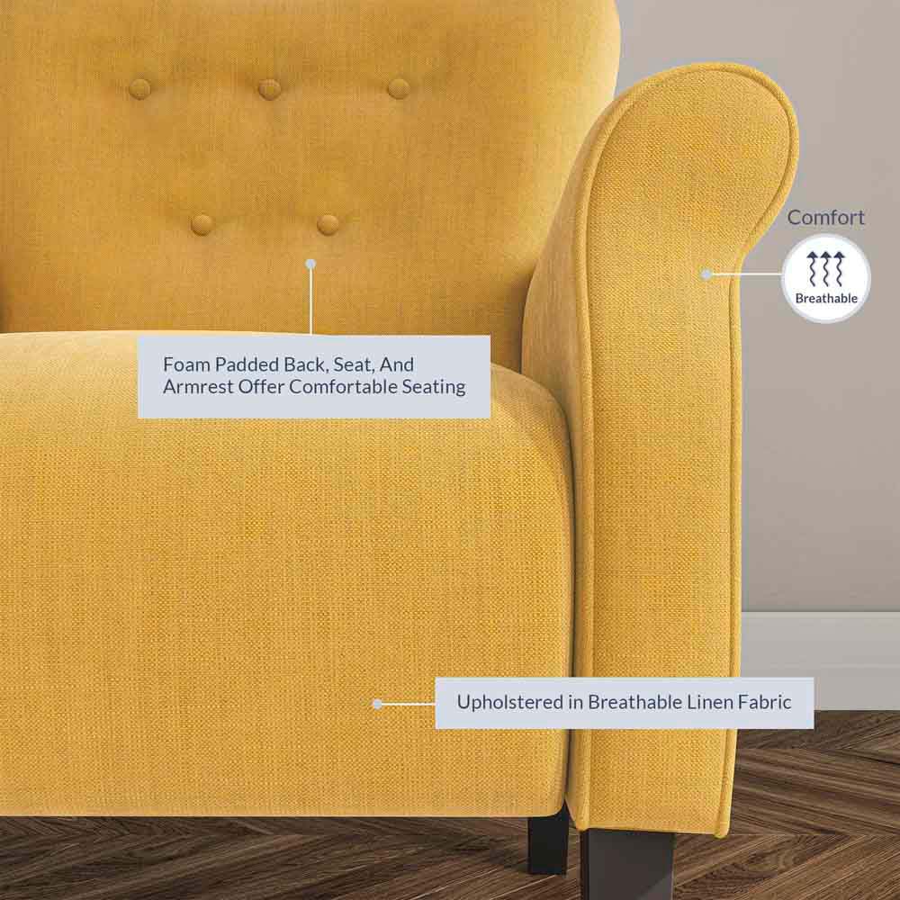 Allston High Back Upholstered Accent Armchair