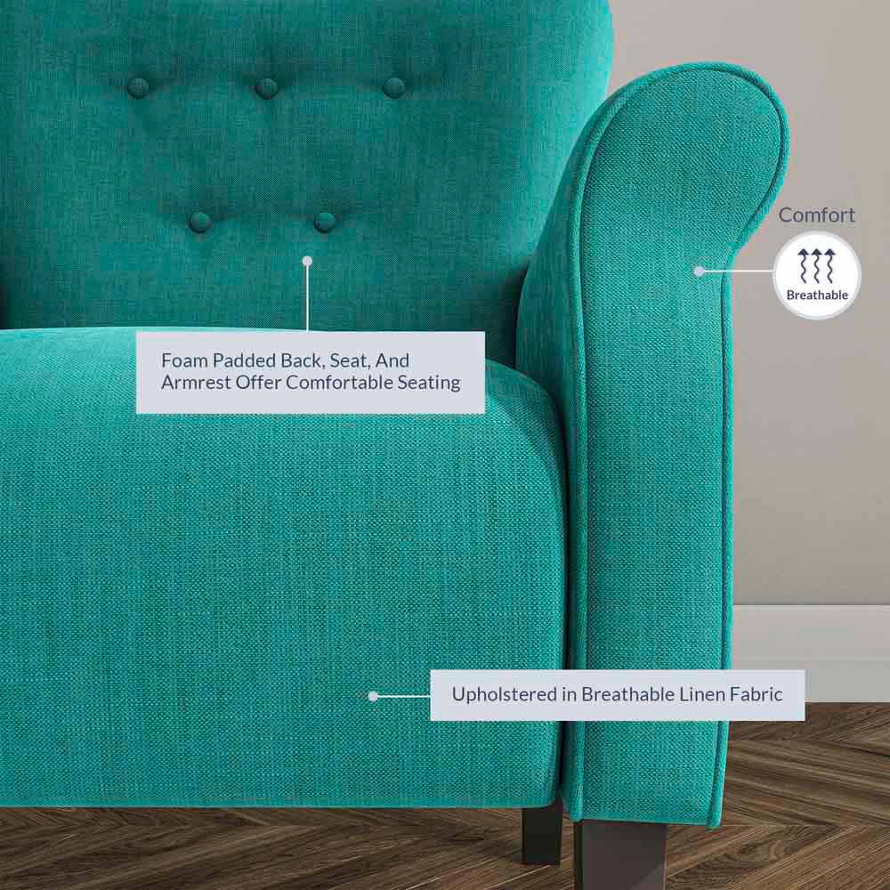 Allston High Back Upholstered Accent Armchair