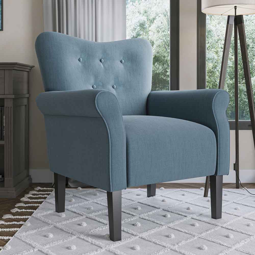 Allston High Back Upholstered Accent Armchair