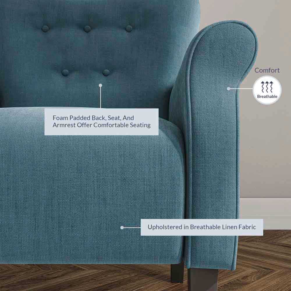 Allston High Back Upholstered Accent Armchair