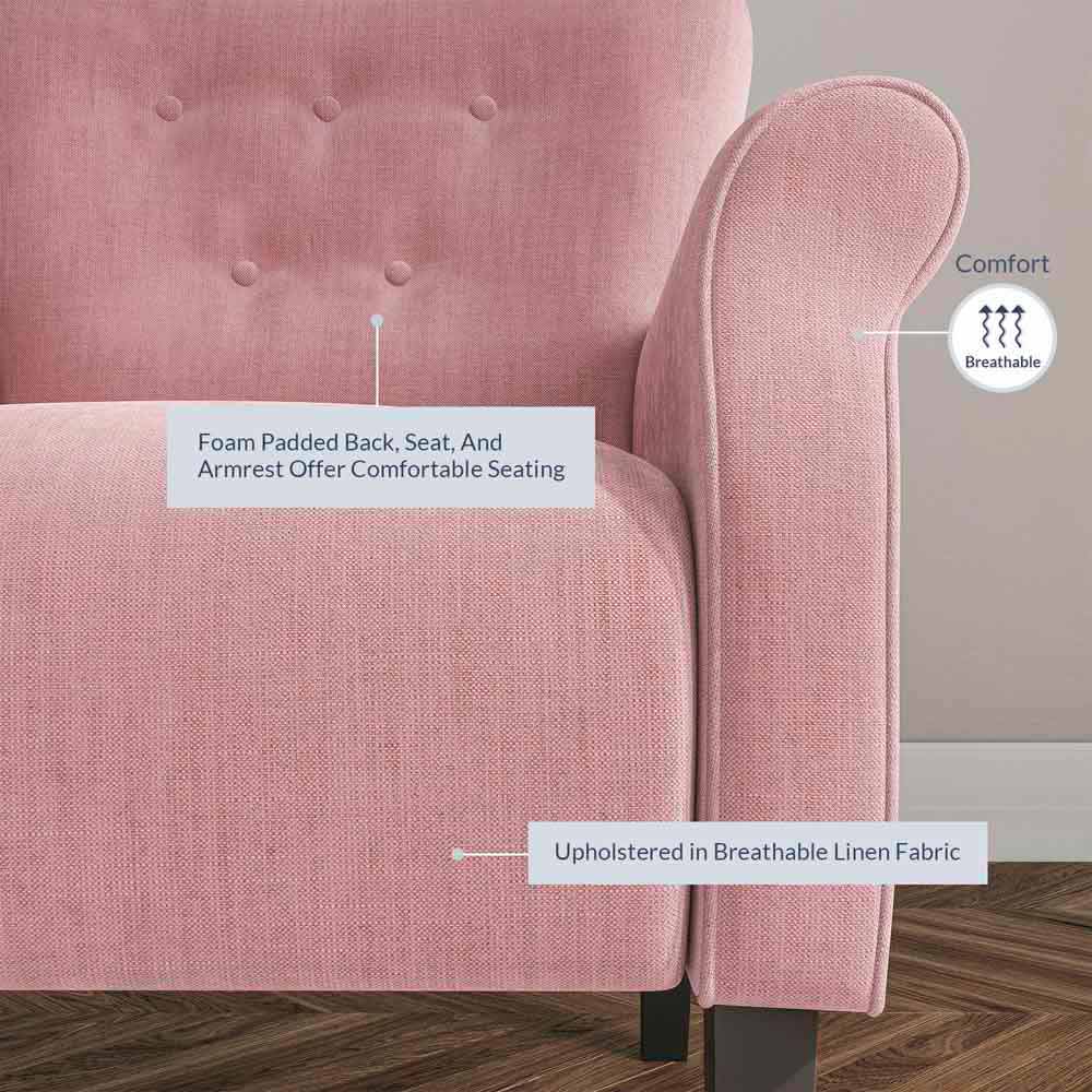 Allston High Back Upholstered Accent Armchair
