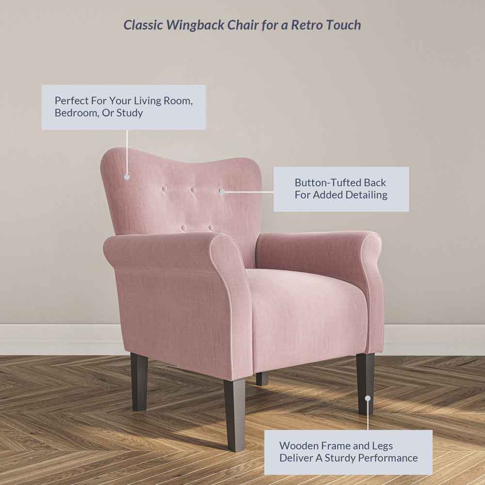 Allston High Back Upholstered Accent Armchair