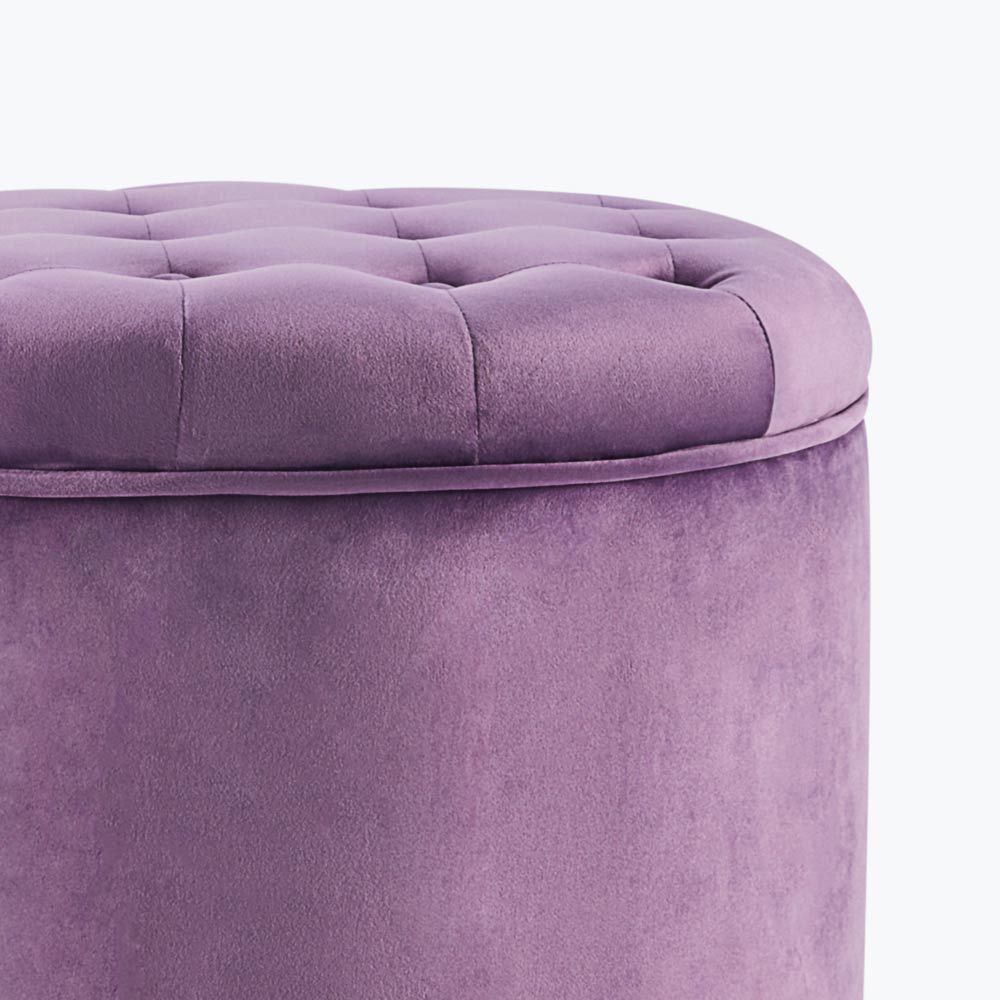 Lexington Round Storage Ottoman