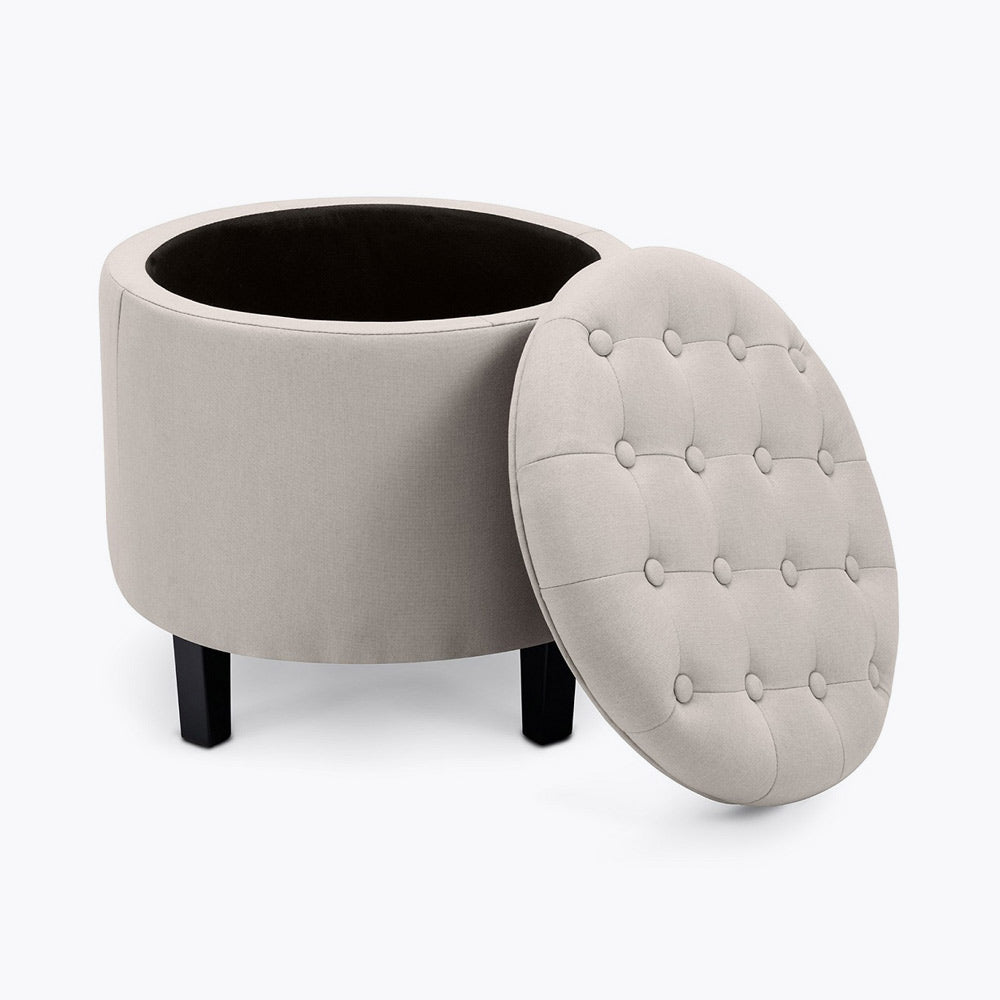 Lexington Round Storage Ottoman