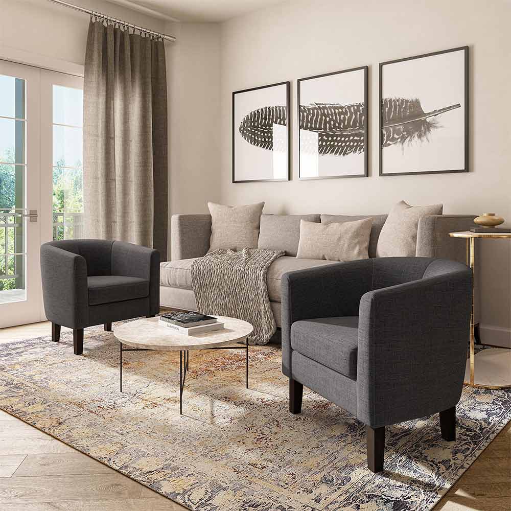 Highland Small Spaces Barrel Accent Chair