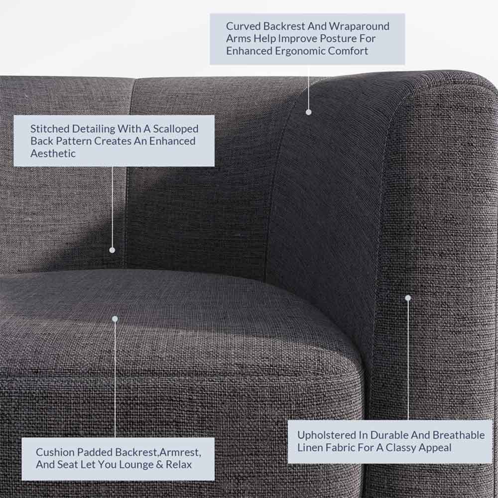 Highland Small Spaces Barrel Accent Chair