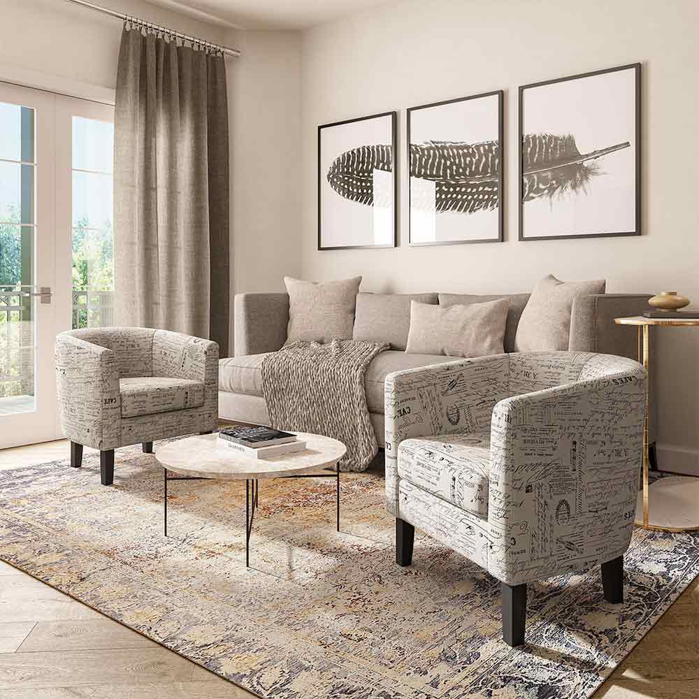 Highland Small Spaces Barrel Accent Chair