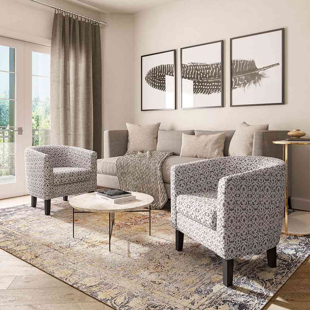Highland Small Spaces Barrel Accent Chair