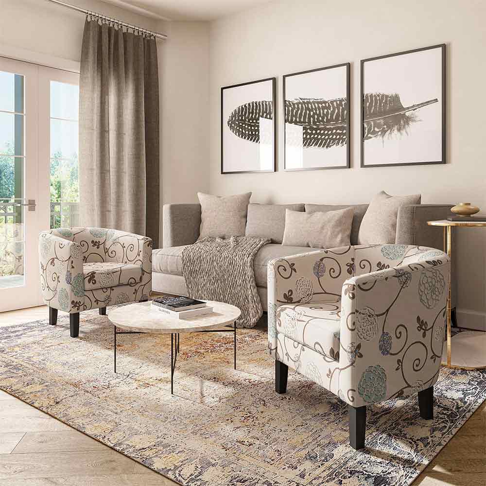 Highland Small Spaces Barrel Accent Chair