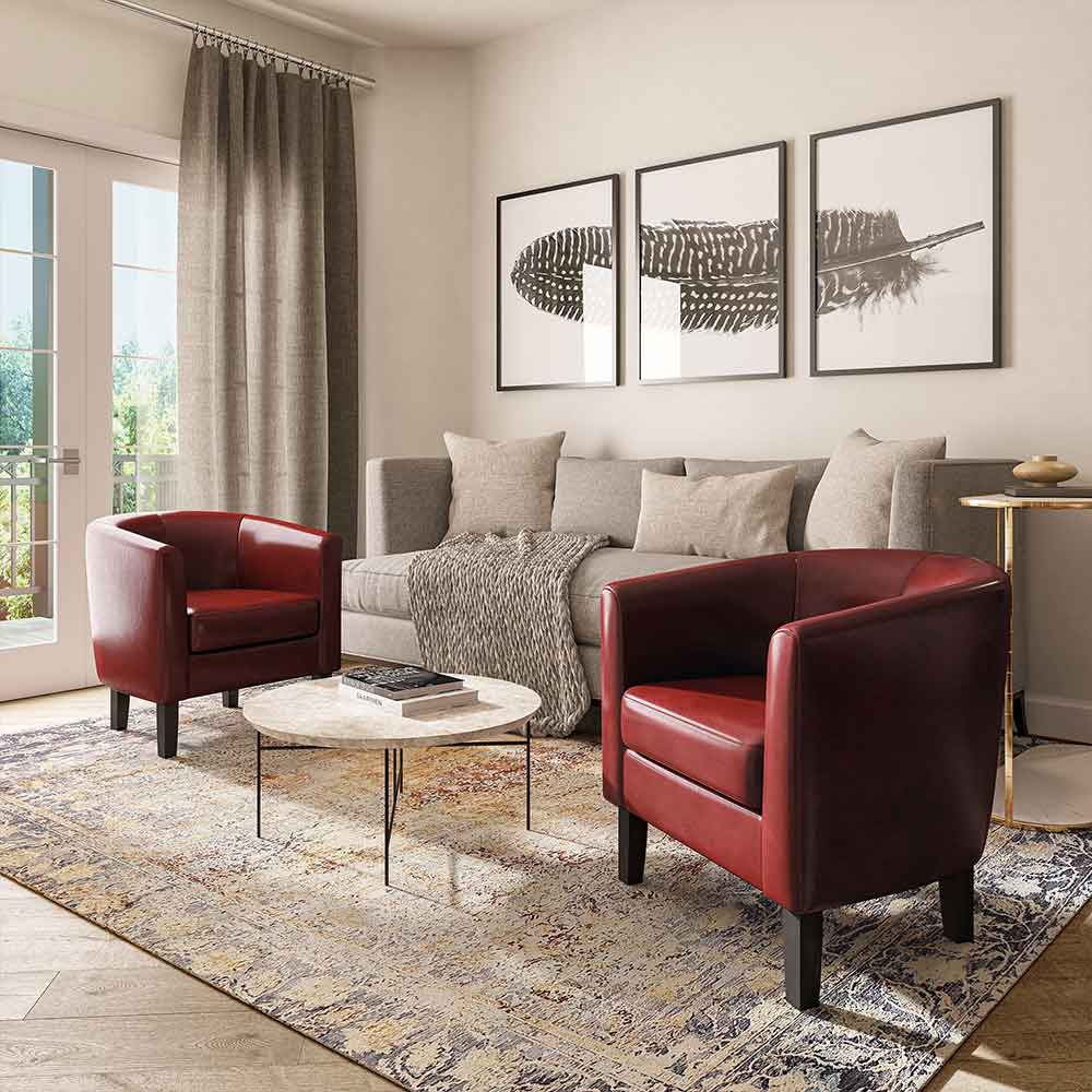 Highland Small Spaces Barrel Accent Chair