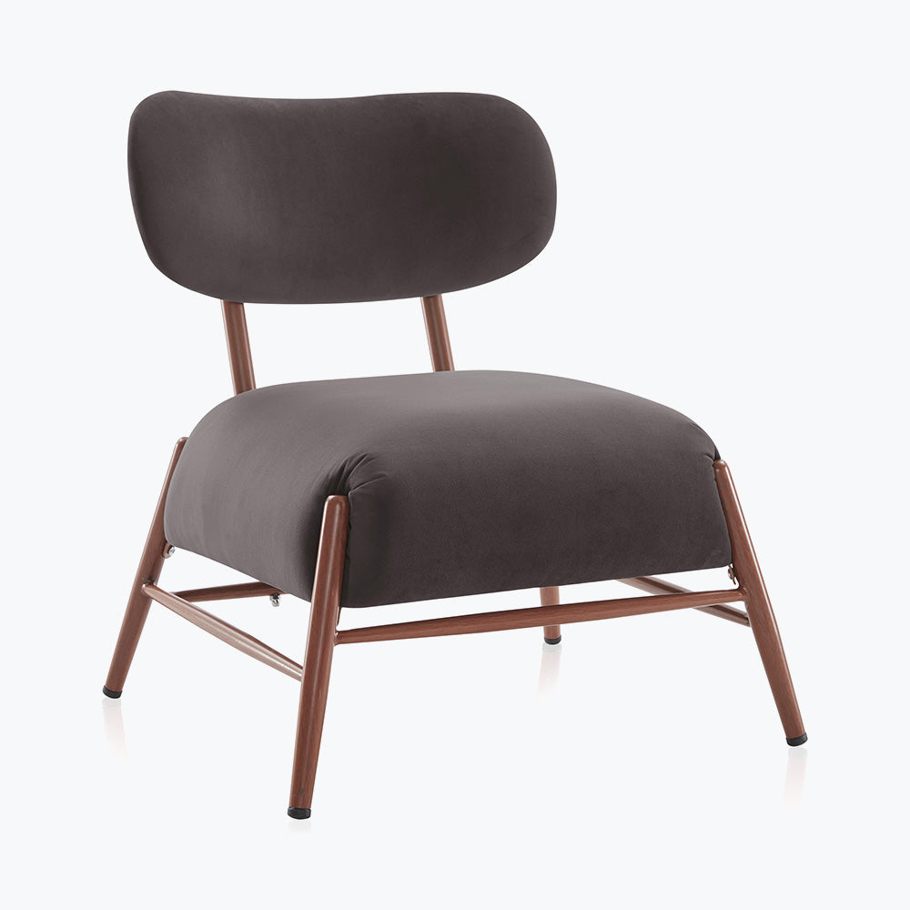 Quinton Mid-Century Modern Armless Velvet Accent Chair