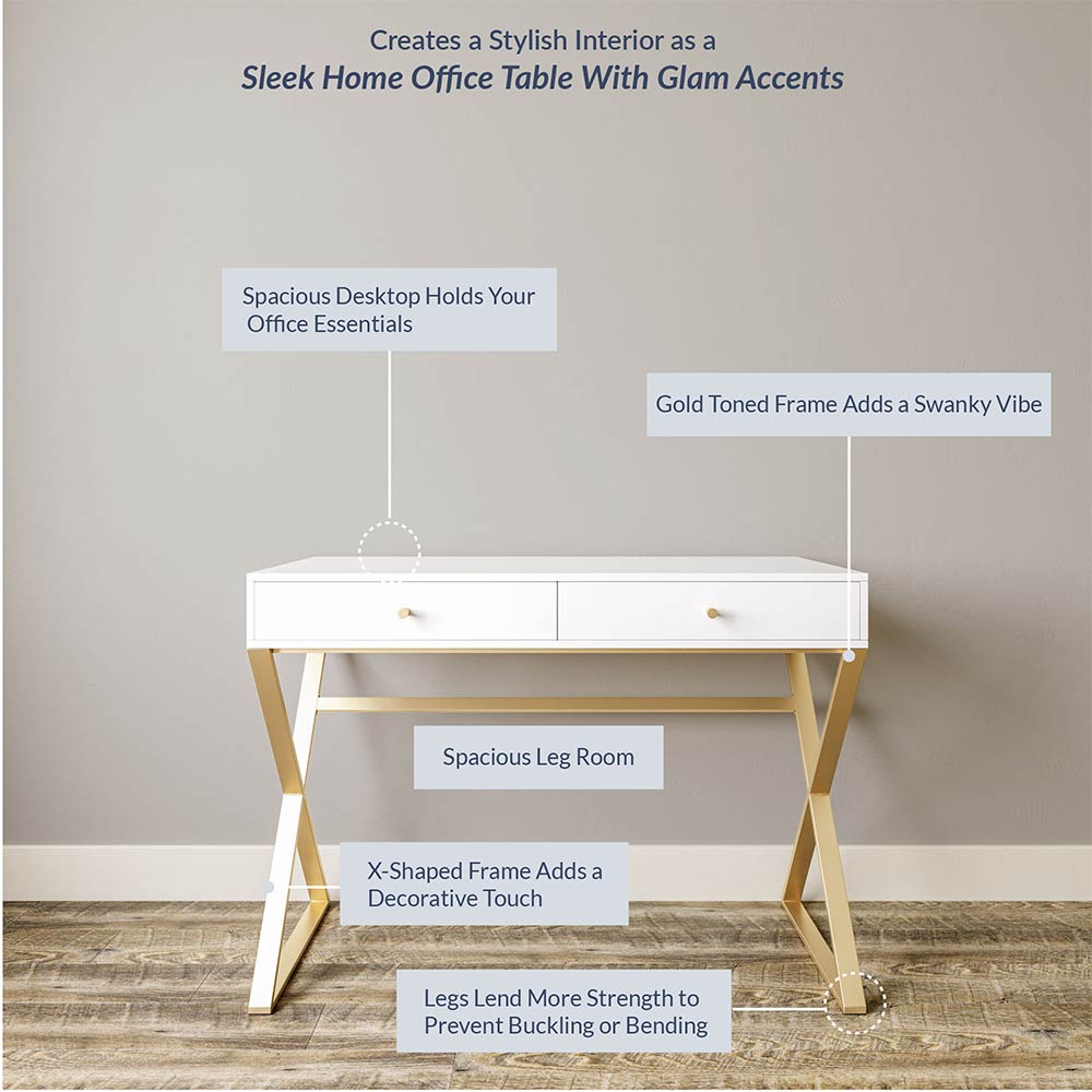 Ellena 42" Writing & Vanity Desk