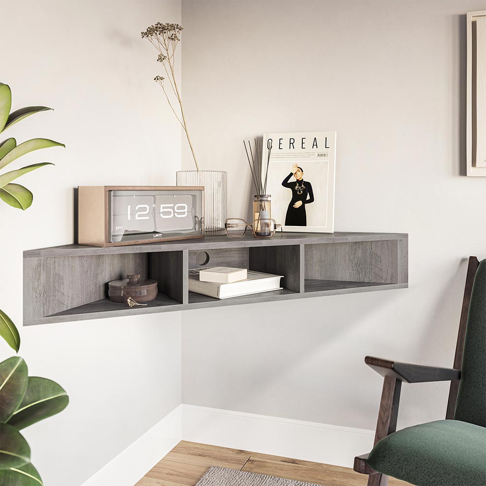 Russel Floating Corner TV Stand for TVs up to 50"