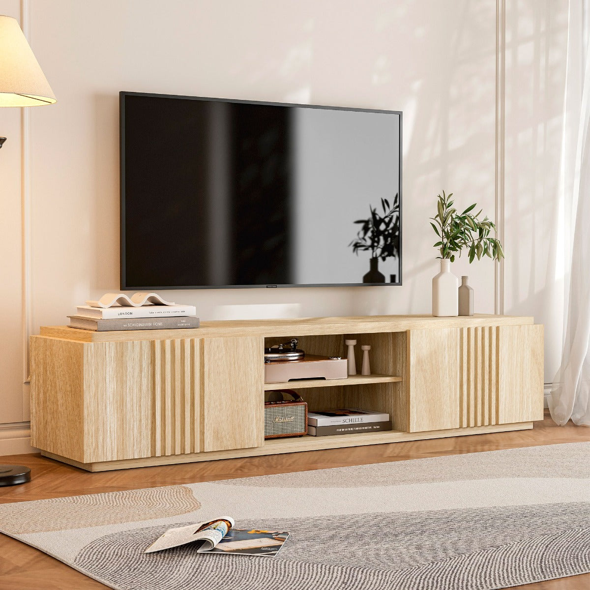 Mint 69" Fluted Low Profile TV Stand