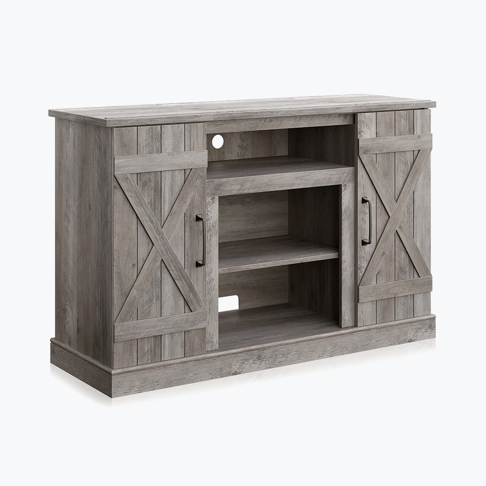 Veropeso 47" Barn Door Farmhouse Fireplace TV Stand
