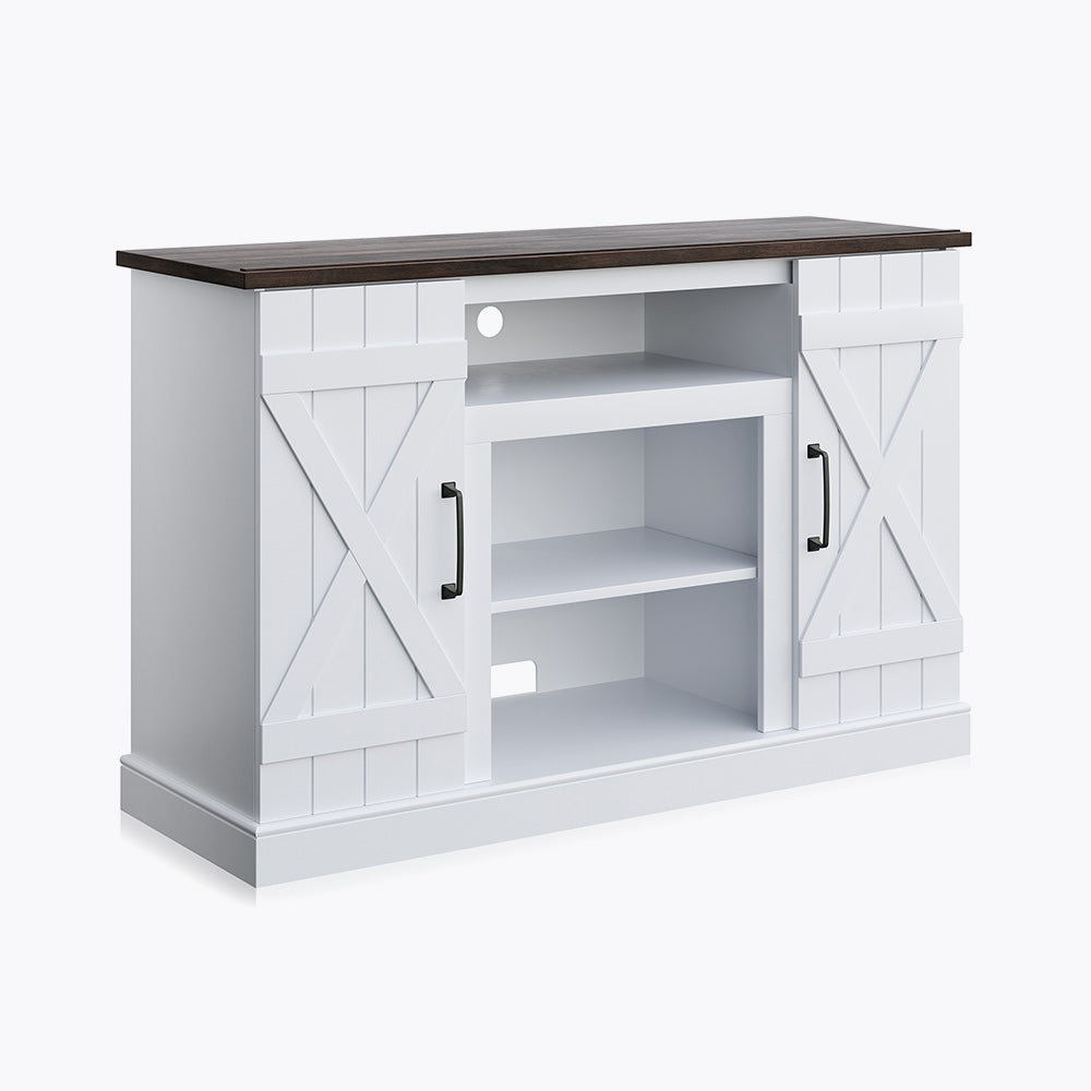 Veropeso 47" Barn Door Farmhouse Fireplace TV Stand
