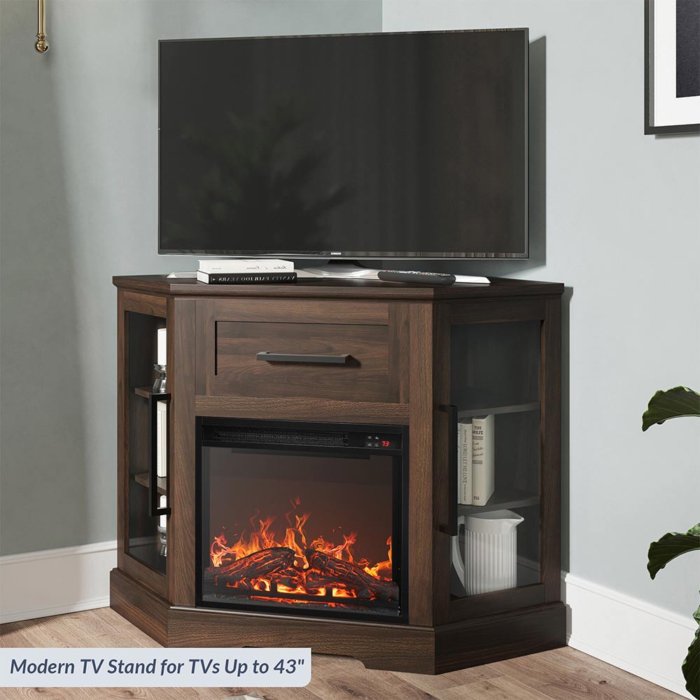 Dale 43" Corner Fireplace TV Stand