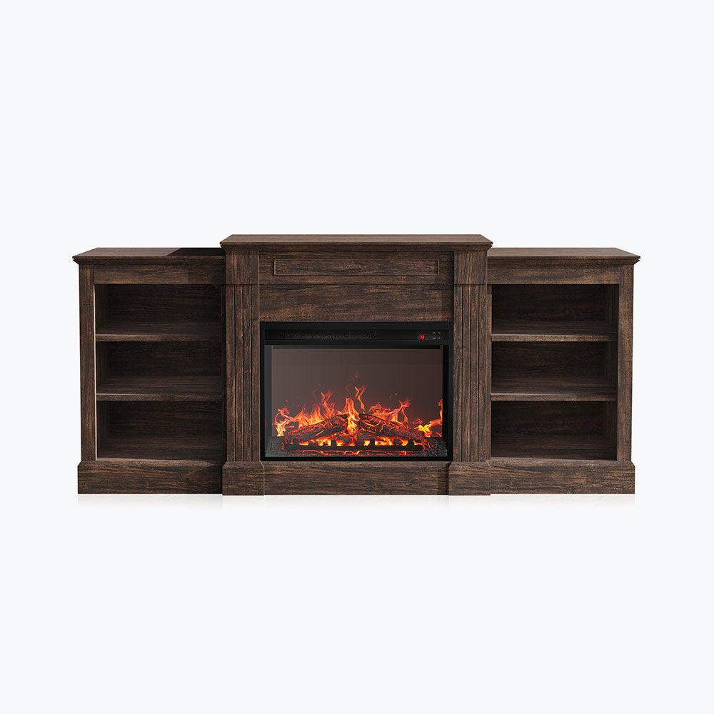 Lenore 66" Glass Door Electric Fireplace TV Stand