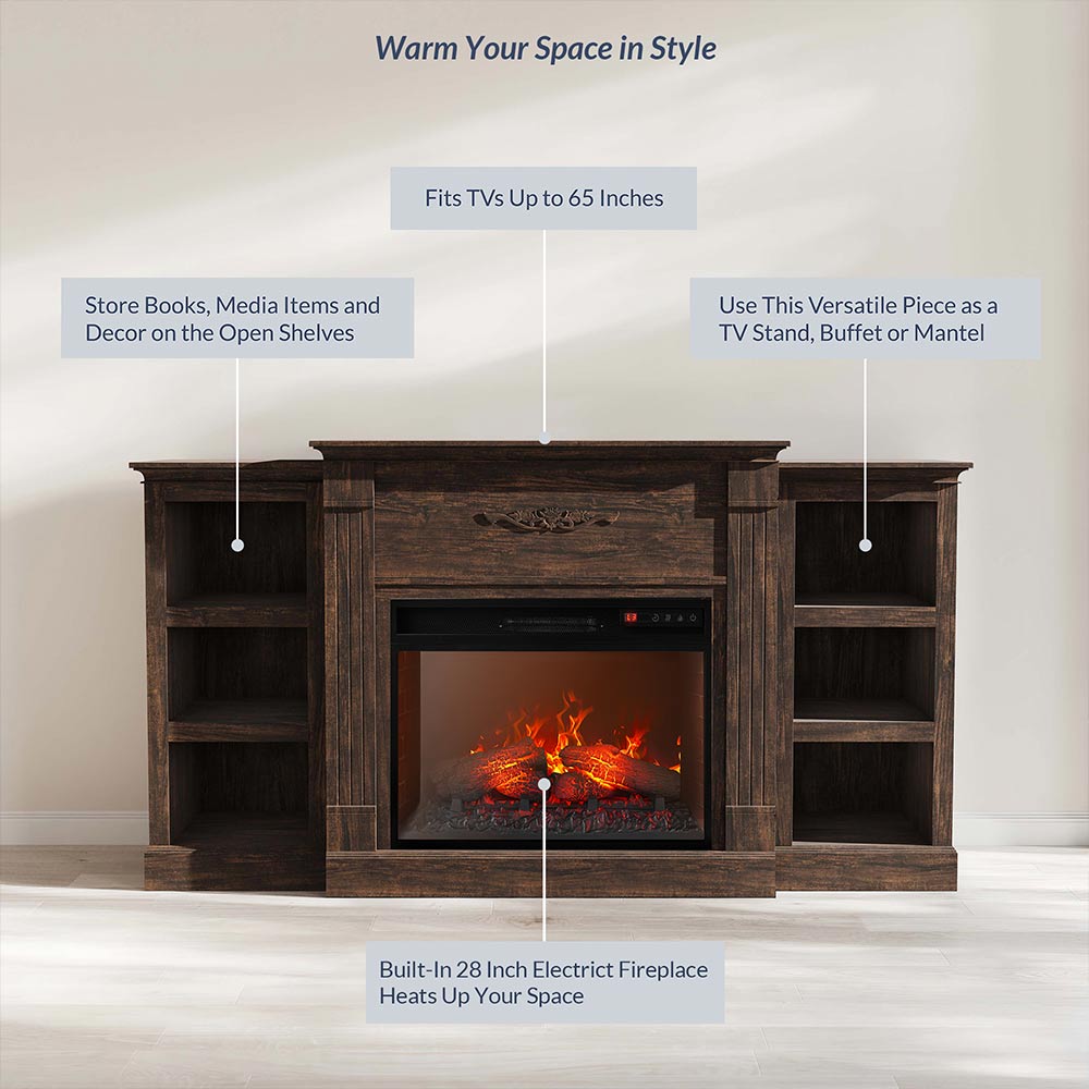Lenore 70" Fireplace TV Stand